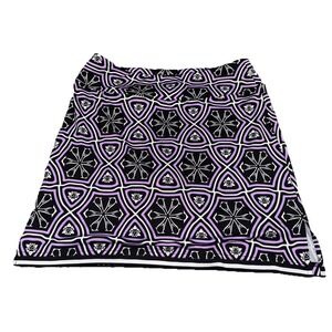 Golftini Skirt Black White Lavender Pull On Stretch Golf Fitness Skirt Sz Small